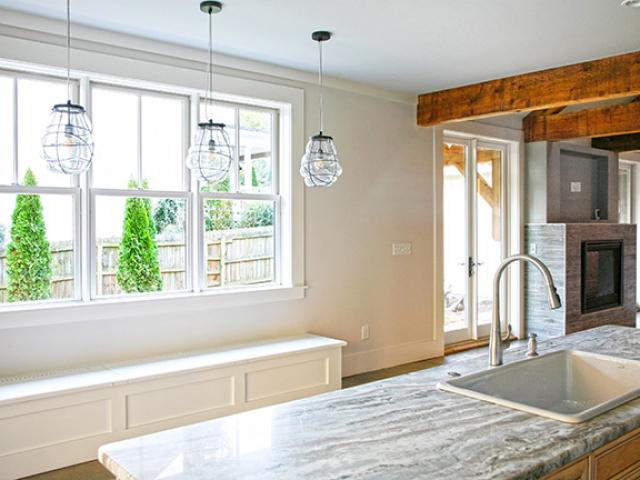 Water-saving fixtures and ENERGY STAR-rated appliances add to energy savings.