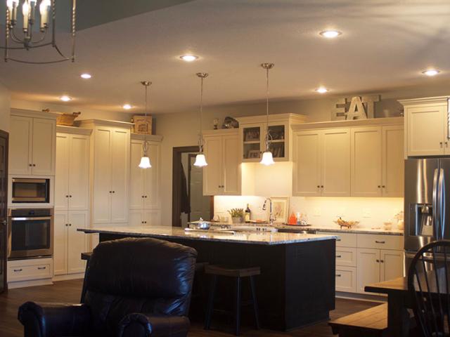 LED lighting reduces energy use, while low- and no-VOC paints, finishes, cabinets, and flooring help keep contaminants out of the air and help the home qualify for the U.S. Environmental Protection Agency's Indoor airPLUS certification.