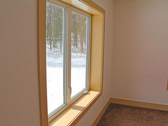 The triple-paned windows have an insulating argon gas fill between the panes and low-emissivity coatings to keep heat inside in cold weather and outside in hot weather.