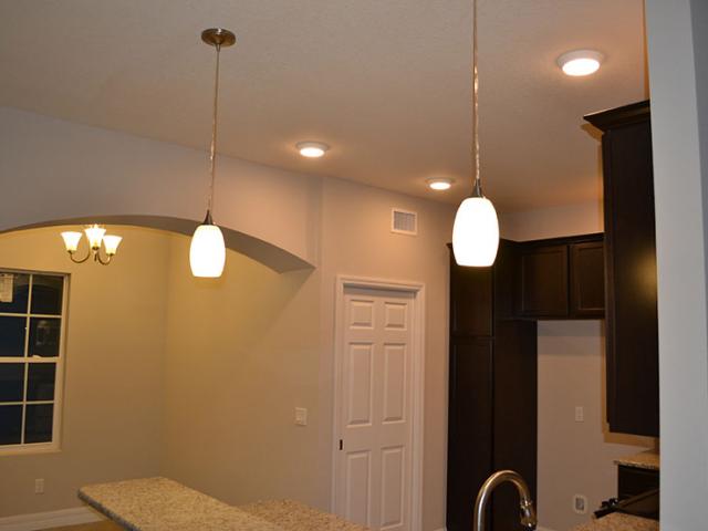 All of the ductwork is located within the conditioned space of the home to prevent heat loss.