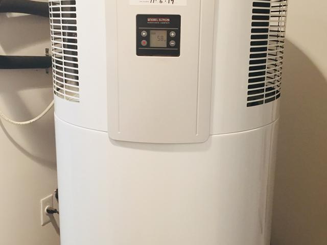 Hot water is provided by an 84-gallon, high-efficiency heat pump water heater that is centrally located in the first-floor utility room. Motion-sensors trigger a recirculation pump for quick delivery of hot water to further fixtures.
