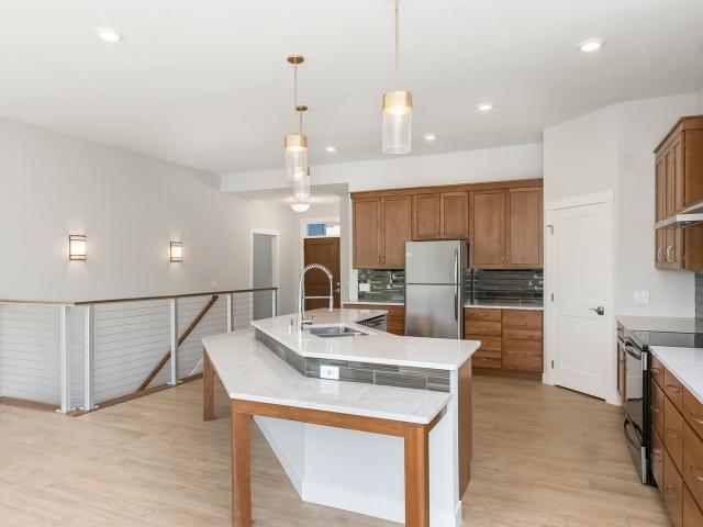 All of the home's faucets and plumbing fixtures are WaterSense-labeled and the dishwasher and refrigerator are ENERGY STAR-rated, adding to the water and energy savings.