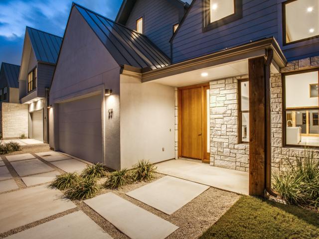 These efficient, two-story, three-bedroom homes should cost about $80 per month to heat and cool.