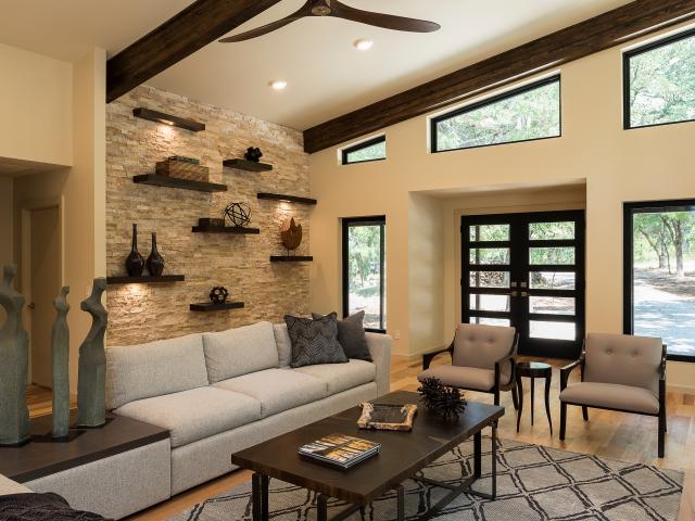 Triple-pane windows flood the house with natural light.