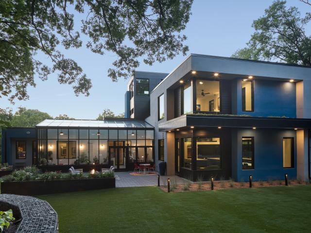 The DOE Zero Energy Ready Home upgrades on this large Minnesota home are expected to save the homeowners $3,700 a year in energy costs, or $5,000 a year when the 12-kW solar system is included.