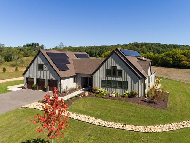 Amaris Homes built this 3,734-square-foot custom home in Afton, Minnesota, to the high performance criteria of the U.S. Department of Energy Zero Energy Ready Home (ZERH) program.