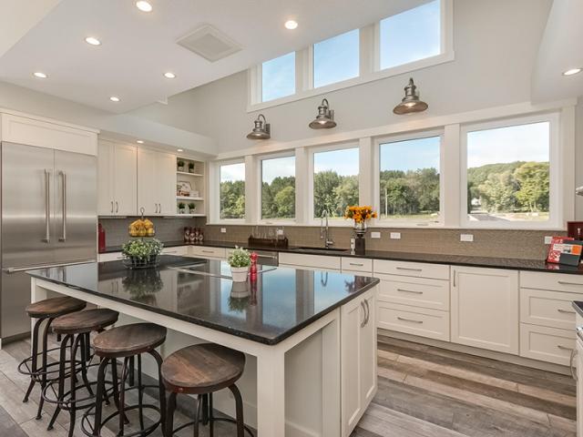 The double-paned, argon-filled, vinyl-framed windows have nearly invisible low-emissivity coatings to let in light but block heat transfer.