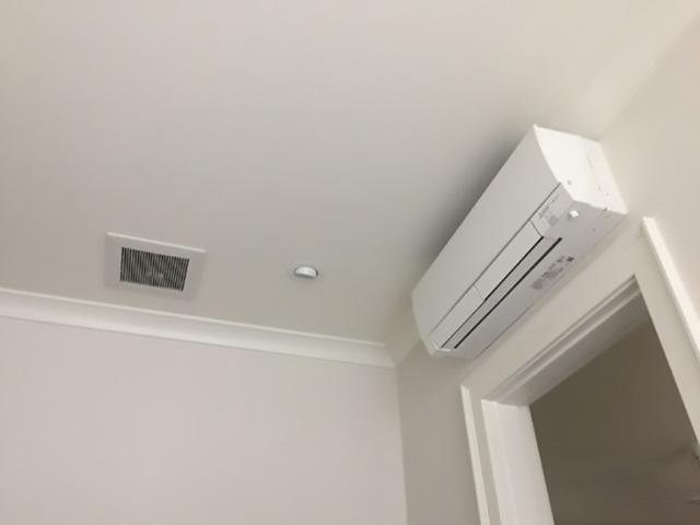 A ductless heat pump provides supplemental heating and cooling in the bonus space.