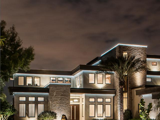 LED interior and exterior lighting makes a stunning display without a big energy penalty.