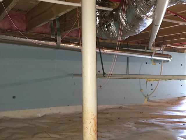 The sealed and insulated crawlspace provides a clean temperate environment.