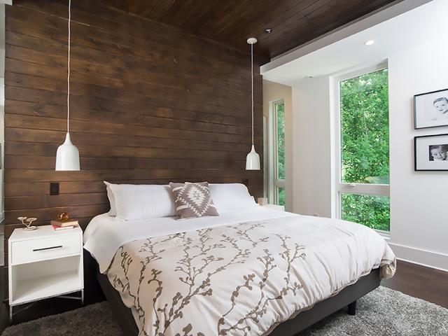 Fiberglass-framed, double-pane windows have heat-blocking low-emissivity coatings to let in light and views while keeping out the heat.