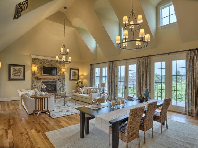 The home's expansive interior is heated and cooled by an ultra-efficient ground-source heat pump.