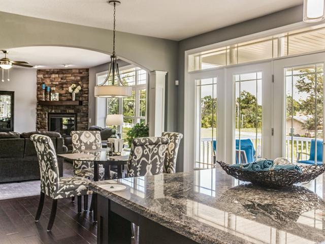 Lighting throughout the open-floorplan home is provided by advanced technology LED lighting and daylighting through energy-efficient windows, which adds to energy savings.