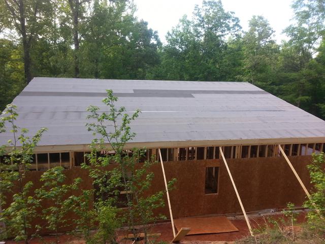 The entire roof of the home is covered with an ice-and-water shield, which helps to protect against moisture damage.