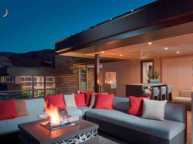 All of the interior and exterior light fixtures use energy-efficient light emitting diode (LED) lamps.