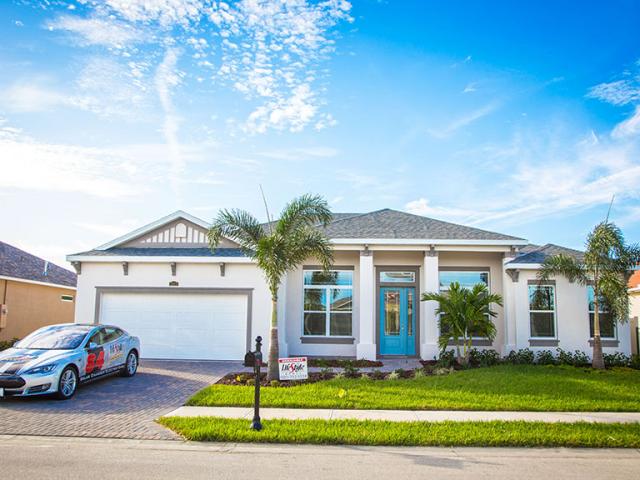 With energy-efficient construction and a 6.8-kW solar photovoltaic electric generation system, this house is expected to produce as much electricity as the home uses in a year, plus enough to help power an electric car.