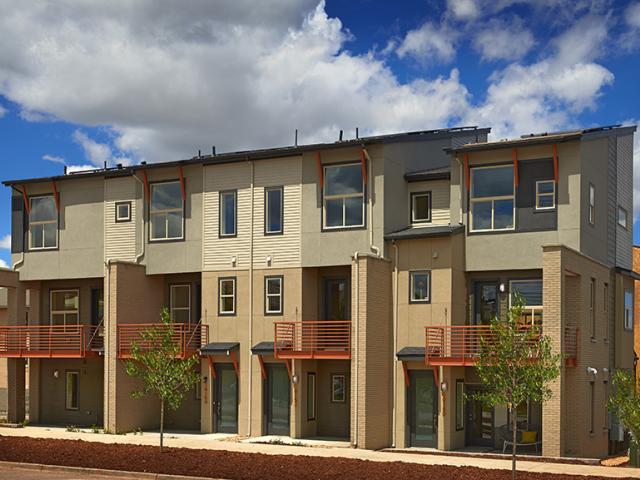 Thrive Home Builders constructed this multifamily building in Denver, Colorado, to the performance criteria of the DOE Energy Zero Energy Ready Home (ZERH) program.