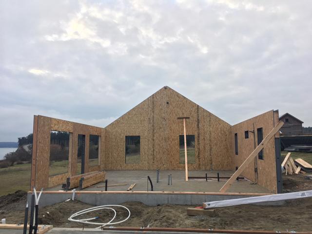 Structural insulated panels offer a continuous layer of thermal protection and draft resistance around the home. The builder increased the number of fasteners to make the SIP home even more resistant to earthquake damage.