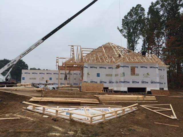 The roof will be covered with a synthetic underlayment and waterproof barrier at the eaves, and all the top plates and penetrations through the ceiling drywall will be air-sealed before installing R-50 of blown cellulose insulation into the attic.