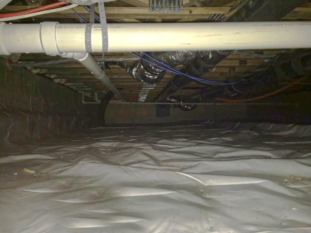 The sealed and insulated crawlspace provides a clean dry place for HVAC ducts.