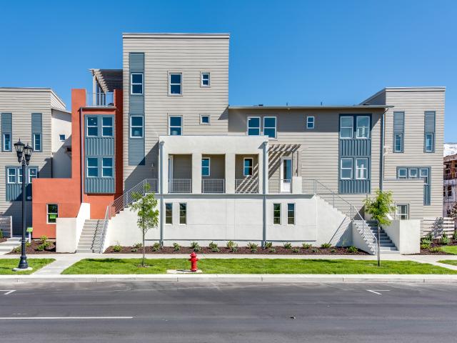 Garbett Homes built this 1,974-square-foot multifamily home in South Jordan, Utah, to the high performance criteria of the U.S. Department of Energy Zero Energy Ready Home (ZERH) program.