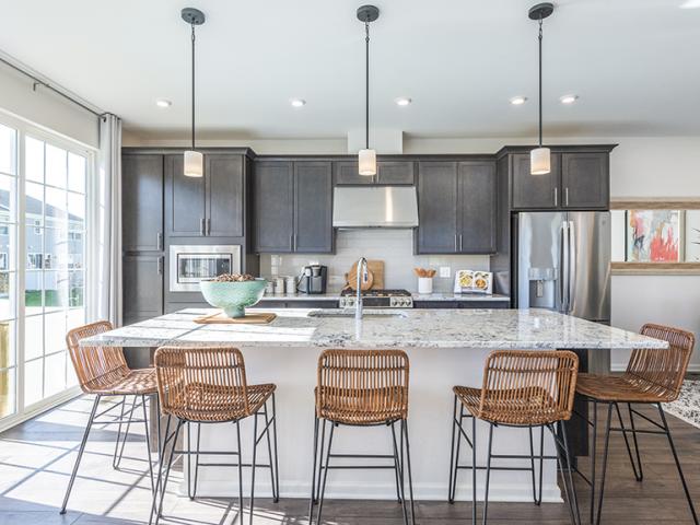 K. Hovnanian Companies built this 2,220-square-foot attached home in Monroe, New Jersey, to the high performance criteria of the U.S. Department of Energy Zero Energy Ready Home (ZERH) program.