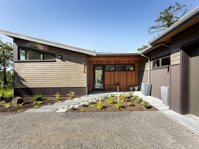 Bellingham Bay Builders built this 1,592-square-foot custom home in Friday Harbor, Washington, to the high-performance criteria of the U.S. Department of Energy Zero Energy Ready Home (ZERH) program.