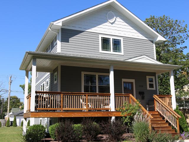 BrightLeaf Homes built this 3,120-square-foot custom home in Brookfield, Illinois, to the high performance criteria of the U.S. Department of Energy Zero Energy Ready Home (ZERH) program.