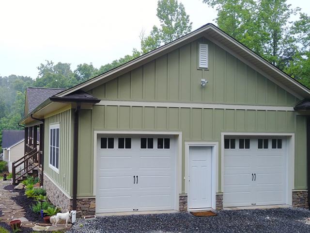 Moisture-resistant fiber cement siding is one of the many durability features built into the home.