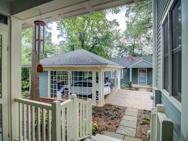 The covered parking is detached, keeping exhaust fumes out of the EPA Indoor airPLUS certified home.