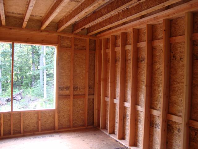 The home's 2-by-6, 16-inch on-center framed walls use energy-saving advanced framing techniques such as open corners, ladder blocking at interior wall intersections, and open headers to provide more room for insulation.