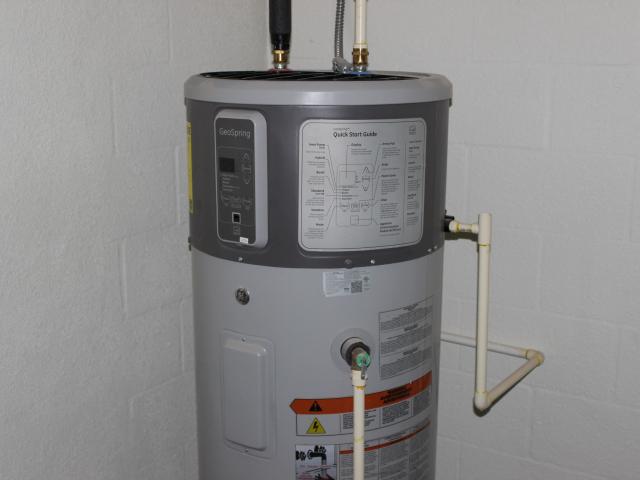 A high-efficiency heat pump water heater provides the home's domestic hot water. All of the home's water fixtures are EPA WaterSense rated to help reduce both energy and water usage.