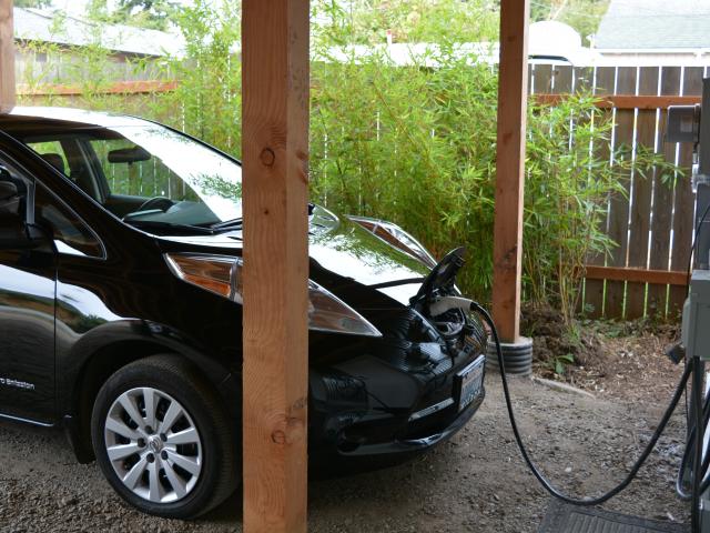 TC Legend Homes installed a level-2 car charger in the home's carport.