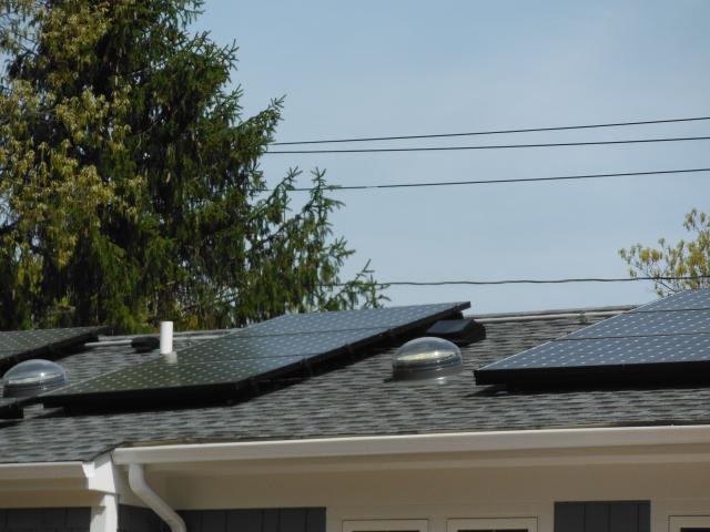 Solar tubes were installed to bring daylight into the interior of the home.