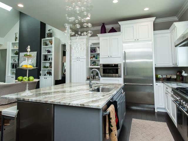 The home's high-efficiency appliances include an ENERGY STAR-labeled refrigerator and dishwasher.