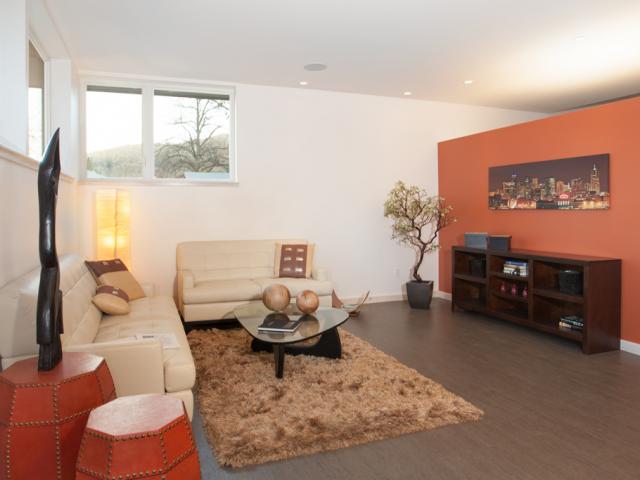 All of the floors are made from renewable cork or bamboo, and an abundance of windows provide light for the natural daylight home.