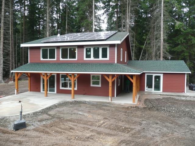 This is a certified U.S. DOE Zero Energy Ready Home by Clifton View Homes on Whidbey Island in the Puget Sound in Western Washington. The lucky homeowners have utility bills of less than $100 per year.