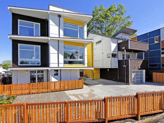 This Seattle home by Dwell Development is certified to the strict performance standards of the U.S. DOE Zero Energy Ready Home program, as well as those of the Northwest ENERGY STAR program, Passive House Institute U.S., and the regional Built Green program.