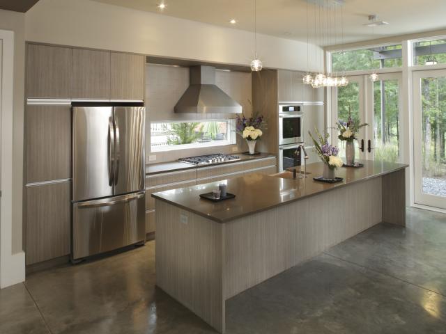 The home's high-efficiency appliances include an ENERGY STAR-labeled refrigerator and dishwasher.