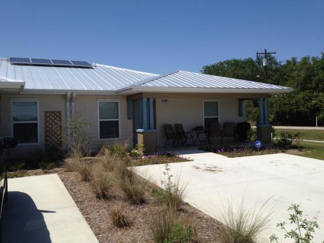 This is one of 18 duplex homes in a development by Manatee County Habitat for Humanity of Bradenton, Florida, certified as a U.S. DOE Zero Energy Ready Home.