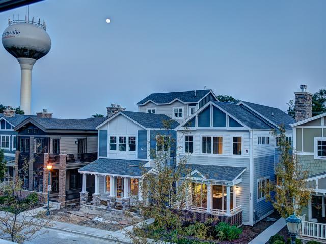 This high-performance Zero Energy Ready Home is one of 27 single-family homes and 15 condos built in an urban infill development in Libertyville, a suburban community north of Chicago.