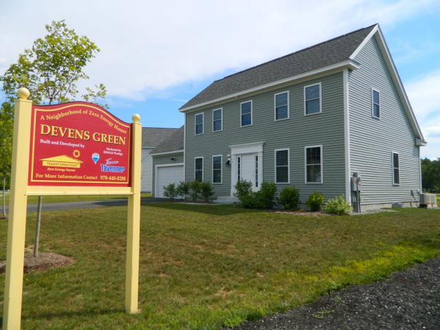 This certified DOE Zero Energy Ready Home is one of eight high-performance homes built by Transformations Inc. in Devens, Massachusetts.